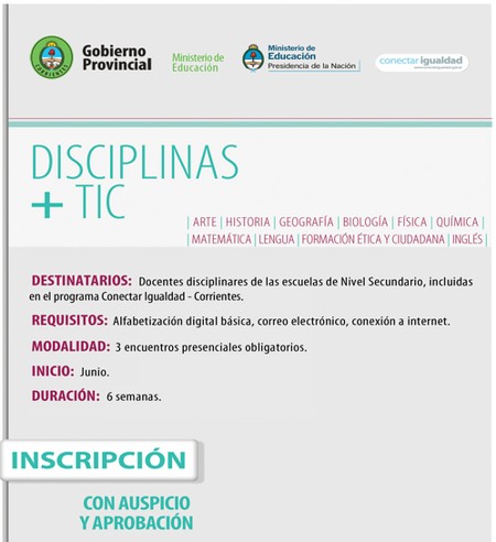Disciplinas + TICs